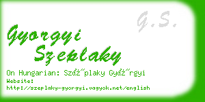 gyorgyi szeplaky business card